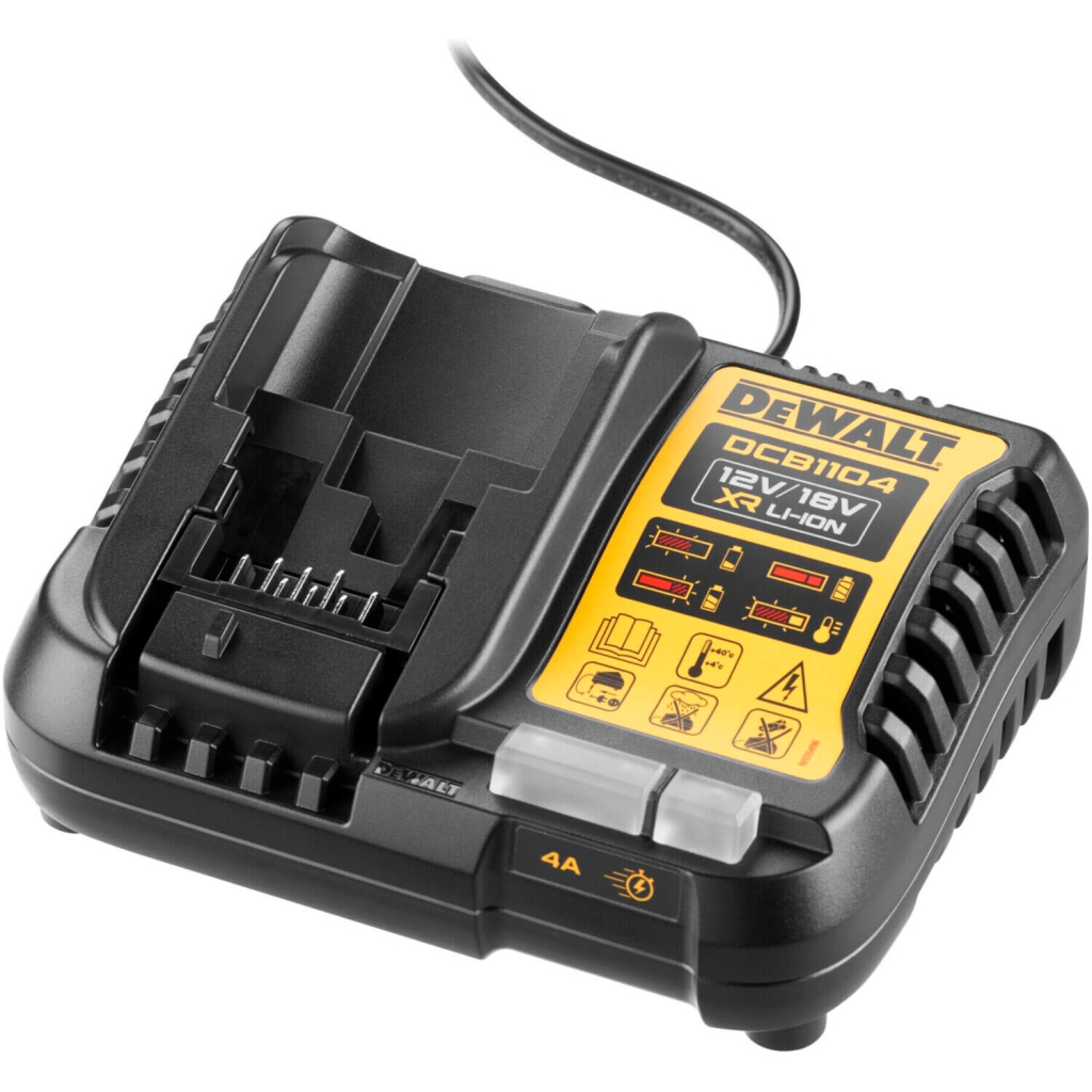 Набір акумулятор + зарядний пристрій DeWALT 10,8 - 54V, 4A, 18V XR Li-Ion, 2x4Ah (DCB1104M2) - зображення 2