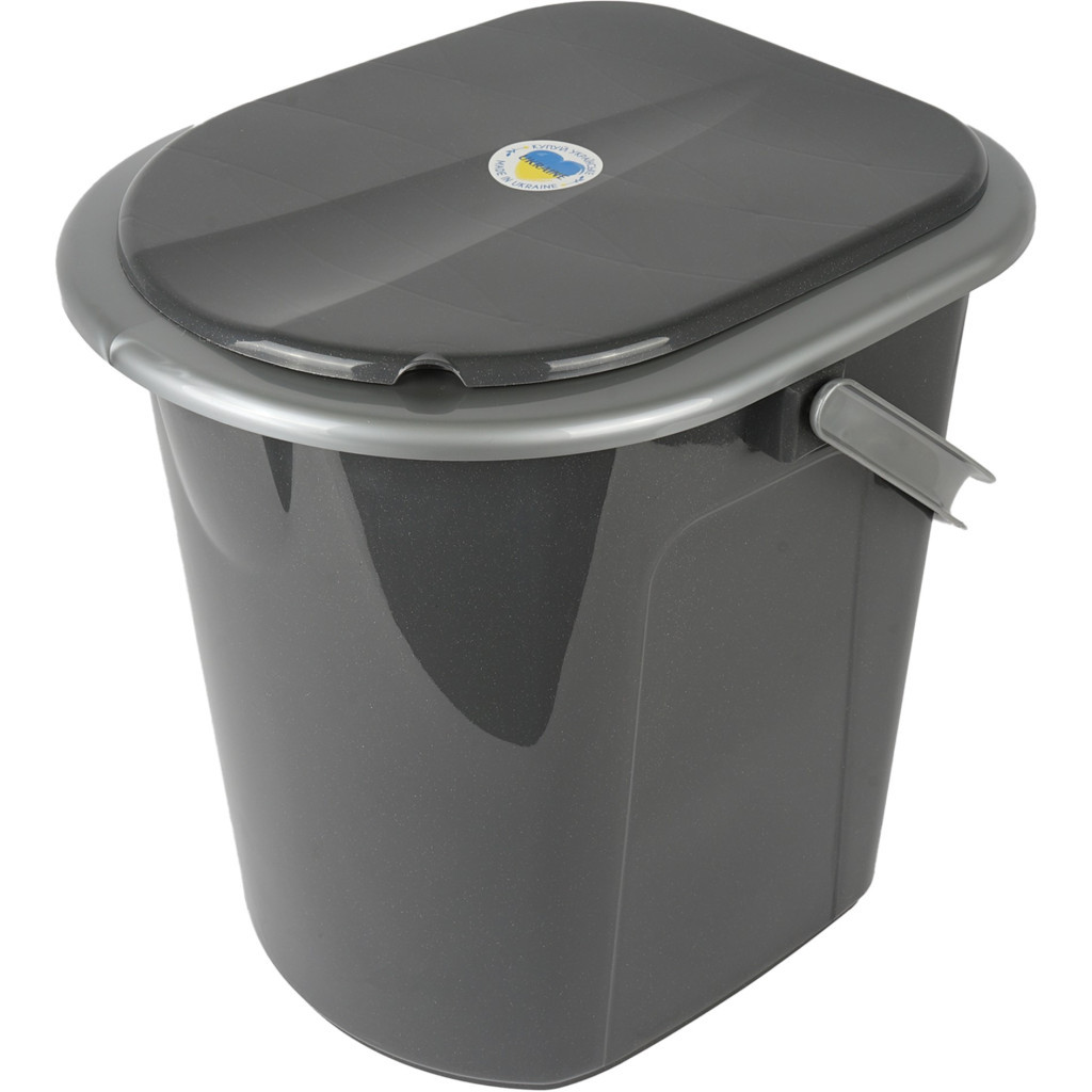 Відро-туалет Алеана Граніт/сірий 22 л (алн 171096/граніт/сіре) - изображение 4