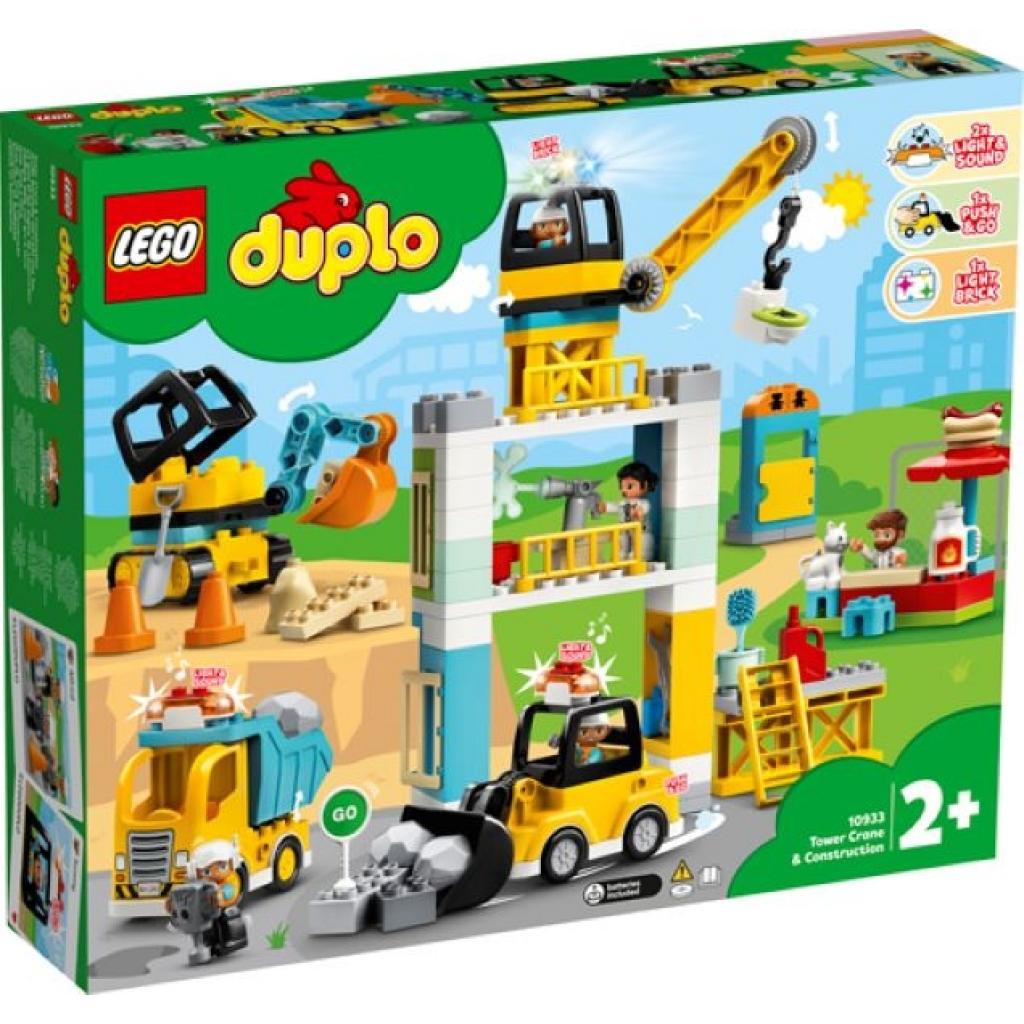 Конструктор LEGO Duplo Town Підйомний кран і будівництво 123 деталі (10933) - зображення 1