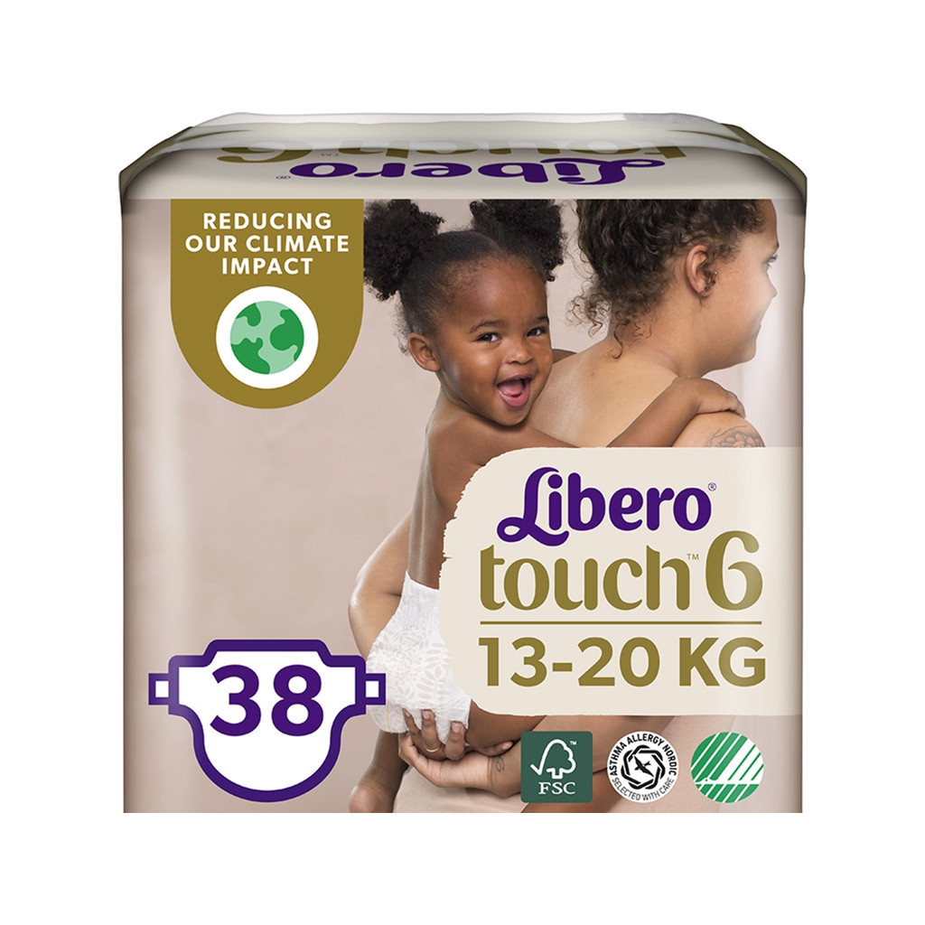 Підгузки Libero Touch 6 13-20 кг 38 шт (7322541071039) - зображення 1