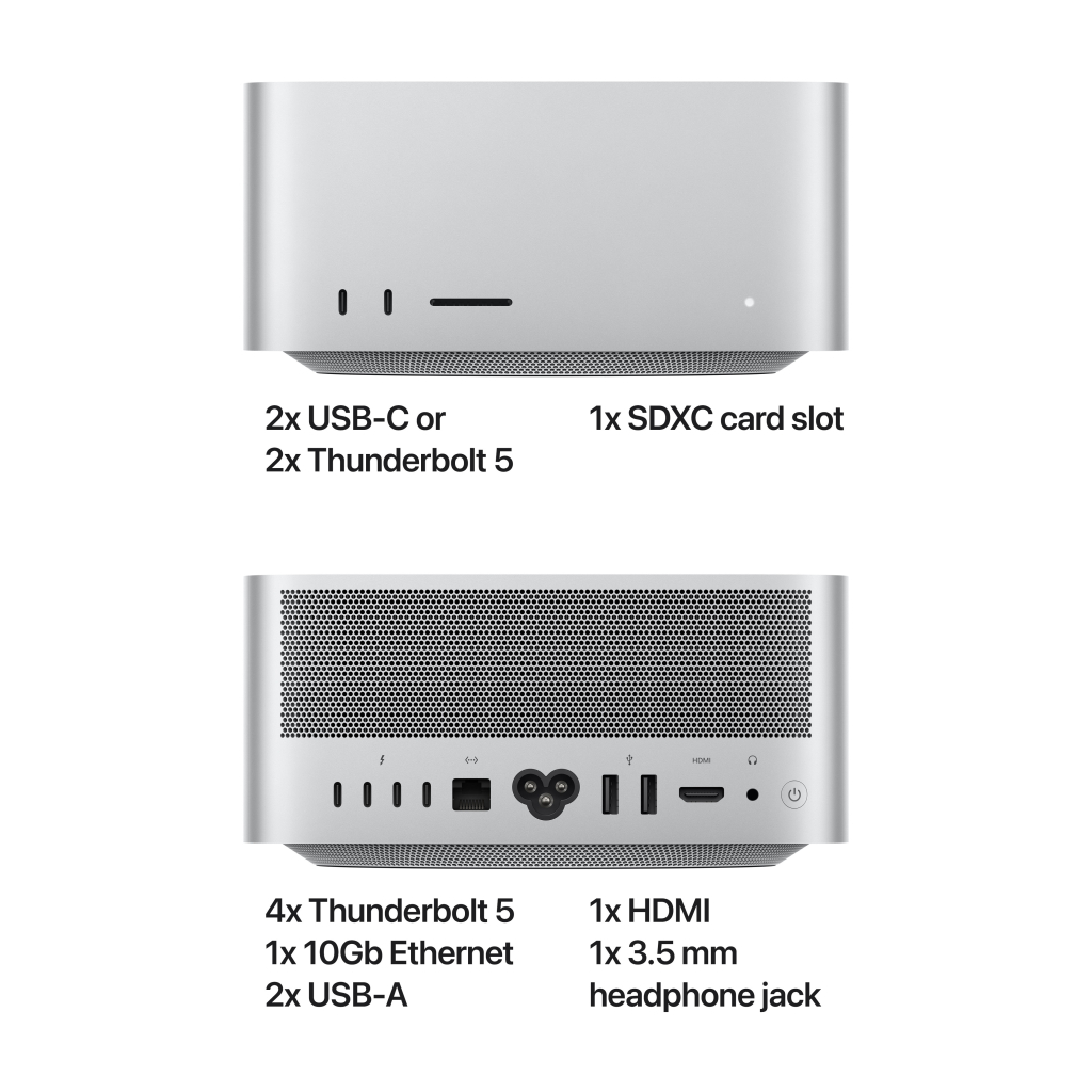 Комп'ютер Apple A3389 Mac Studio / M3 Ultra chip with 28core CPU, 60core GPU, 96GB, 1TB (MU973UA/A) - зображення 3