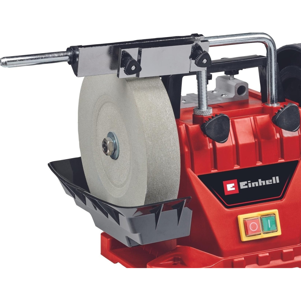 Точильний верстат Einhell TC-WG 200, вологого заточування, 125Вт диск 200х32мм, шкіряний диск 180х30мм (4418008) - зображення 6