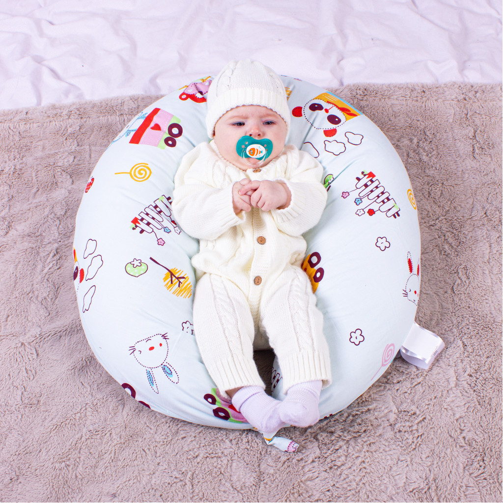 Подушка MirSon для вагітних та годування №8322 Print Line 17-0513 Toys Бязь 30х170х20 см (2200006200475) - зображення 1