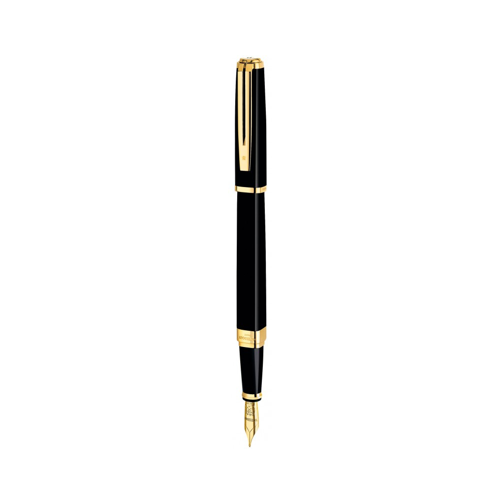 Ручка пір'яна Waterman EXCEPTION Slim Black GT  FP F (11 028) - зображення 1