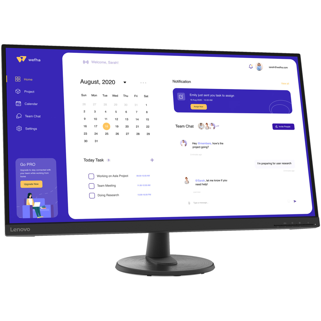 Монітор Lenovo C32u-40 (63DAGAT2UA) - зображення 2