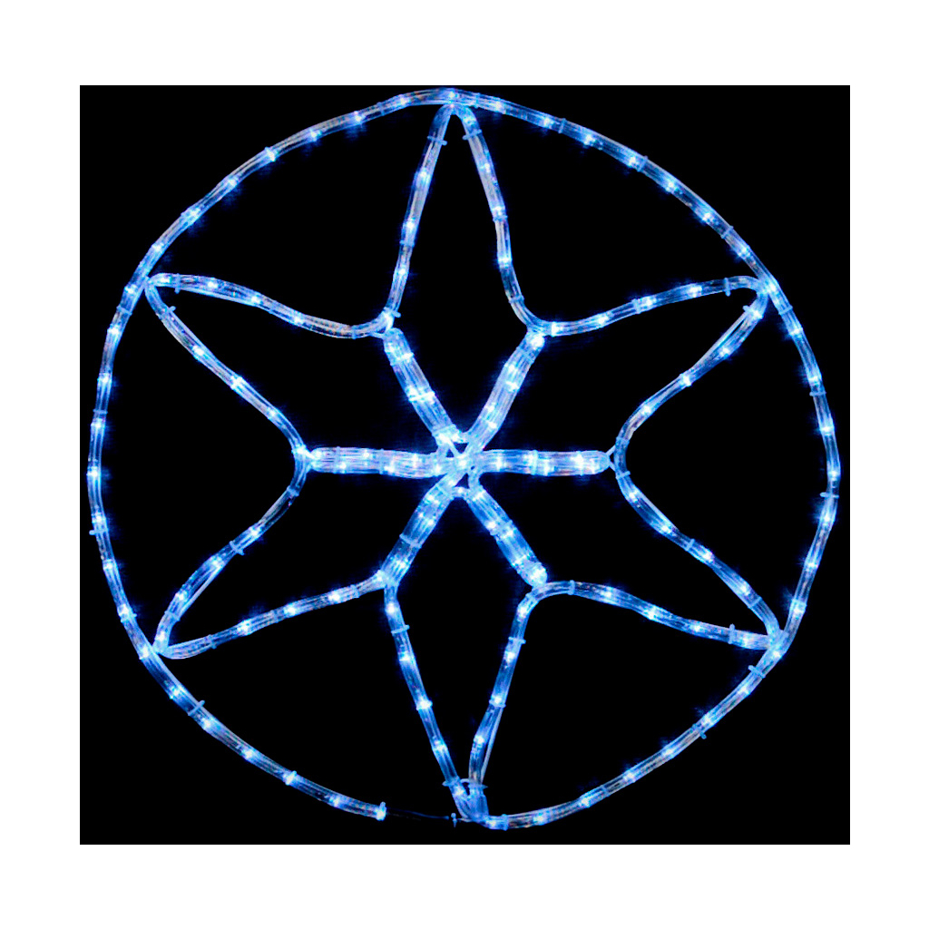 Гірлянда Delux Motif flash Star 60 х 60 см білий IP44 EN (90012983) - зображення 1