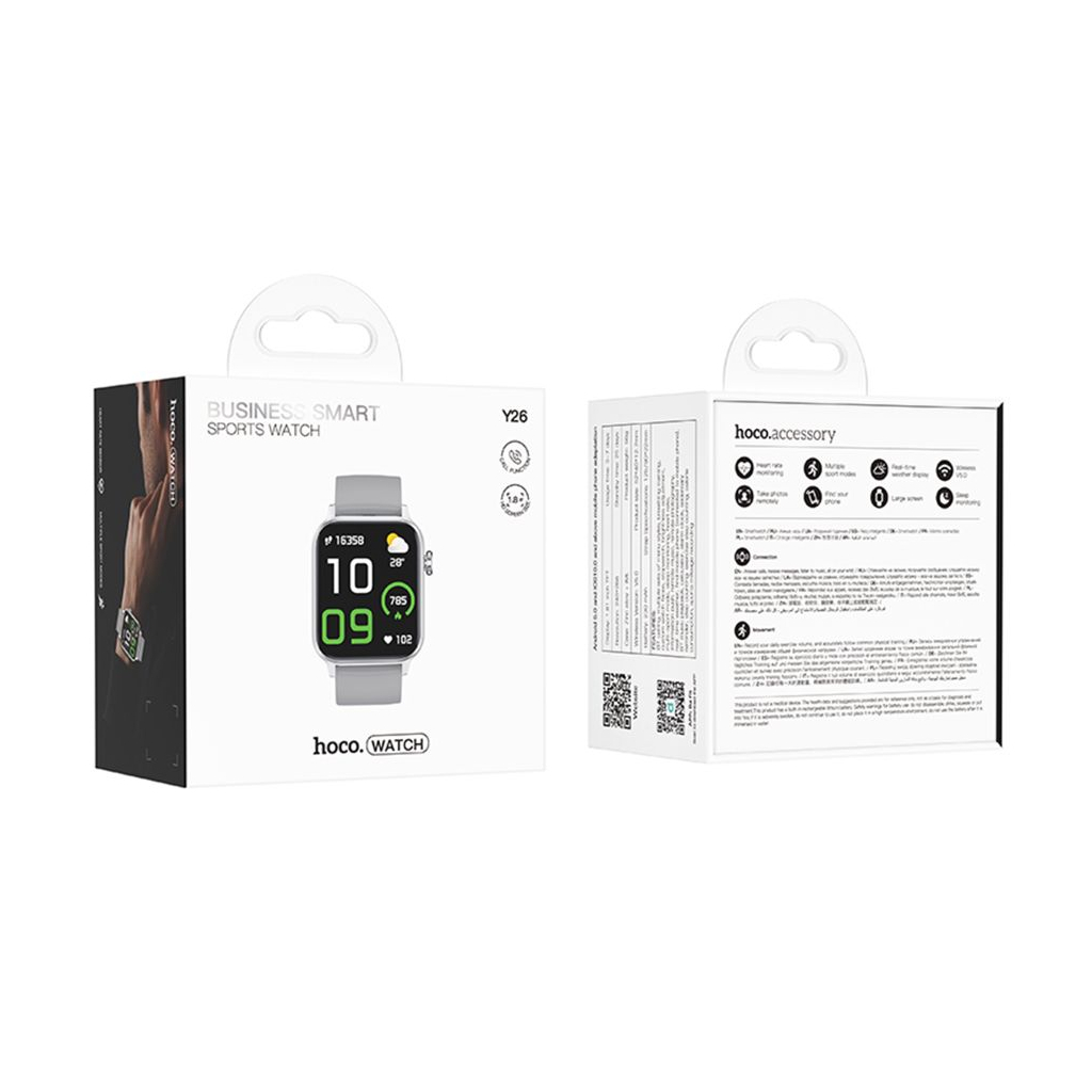 Смарт-годинник HOCO Y26 Smart sports watch (call version) Silver (6942007645423) - зображення 3
