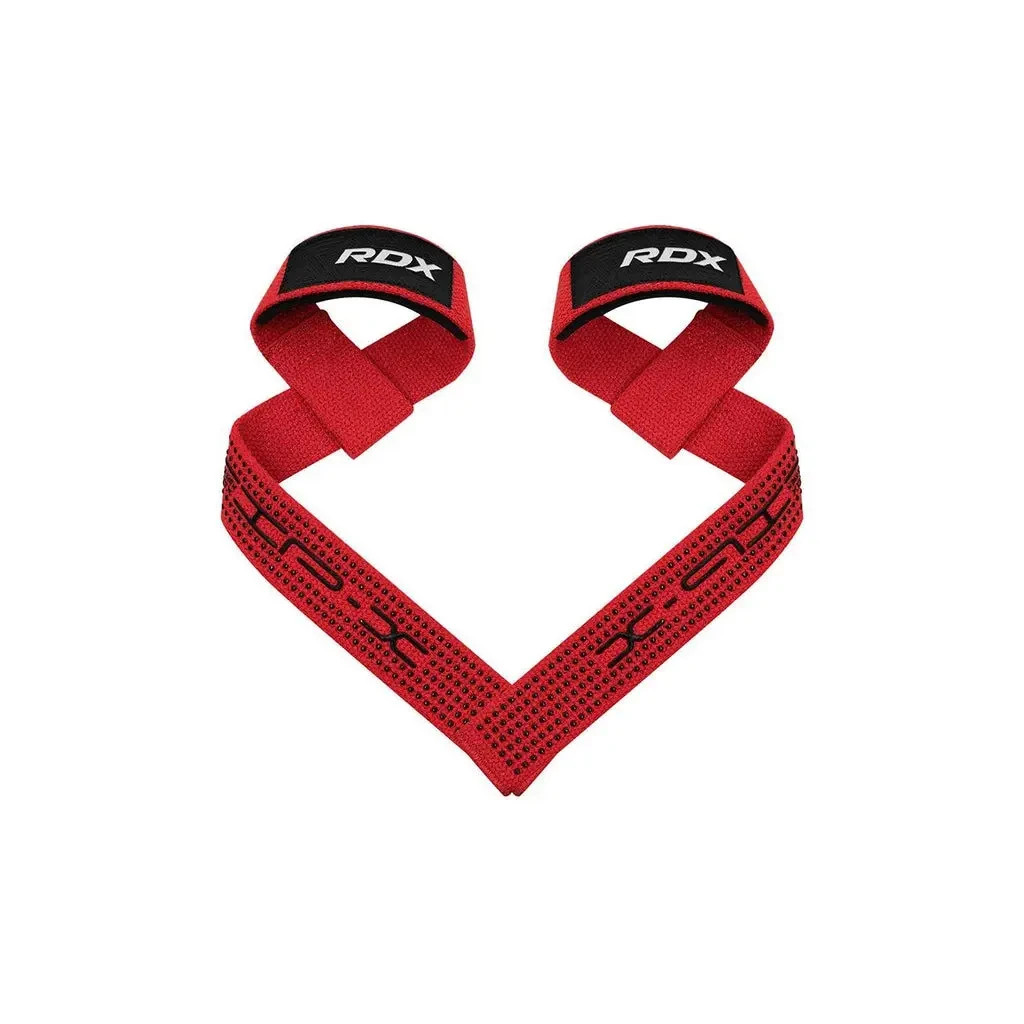 Кистьові лямки RDX S4 Gym Cotton Gel Straps Red Plus (WAC-S4R+) - изображение 3