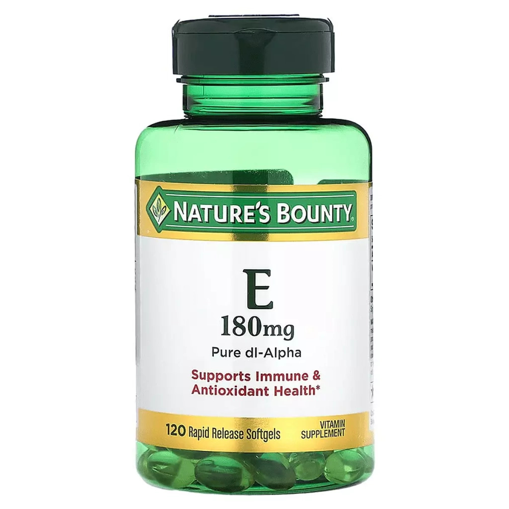 Вітамін Nature's Bounty Вітамін Е, 180 мг, Vitamin Е, 120 желатинових капсул (NRT-01751) - зображення 1