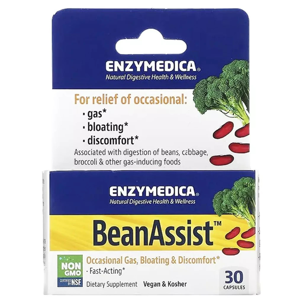 Пробіотики Enzymedica Фермент для перетравлення складних вуглеводів, BeanAssist, 30 капсул (ENZ-13030) - зображення 2