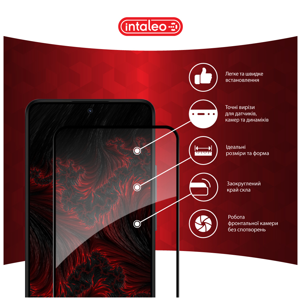 Скло захисне Intaleo Full Glue Xiaomi Redmi 13 Black (1283126592935) - зображення 3