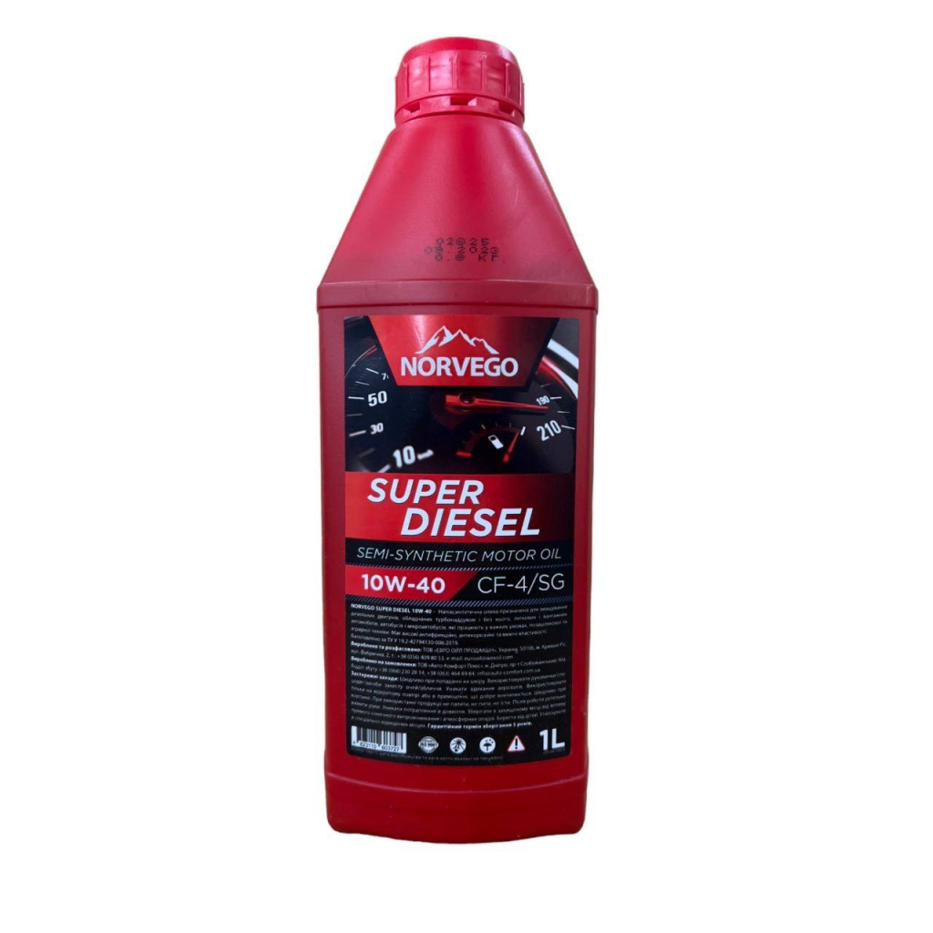 Моторна олива NORVEGO SUPER DIESEL 10W40 1л - зображення 1