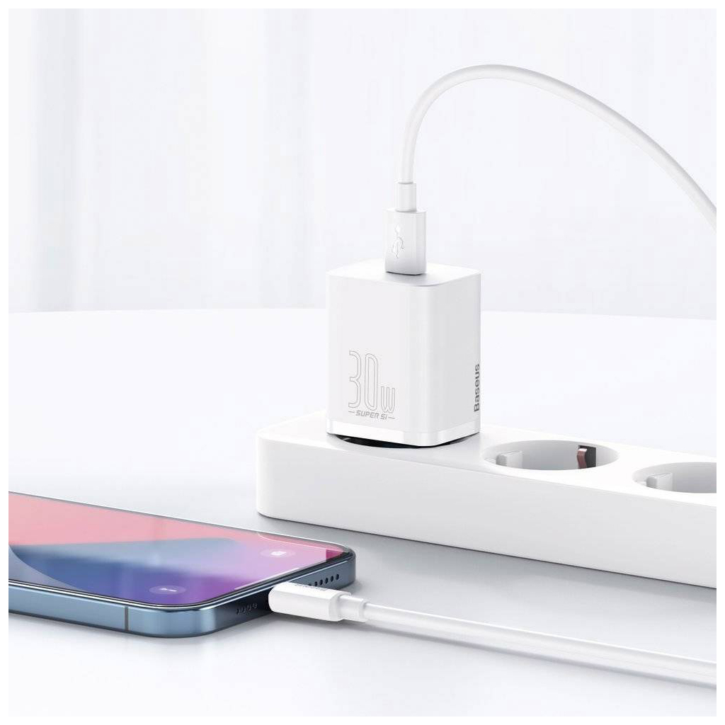 Зарядний пристрій Baseus Super Si quick charger IC 30W white (CCSUP-J02) - изображение 10