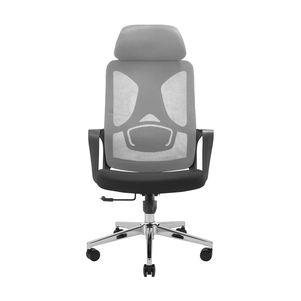 Офісне крісло Richman Монеро Хром M-1 (Tilt) Сітка чорна + сітка сіра (ADD0003211) - зображення 2