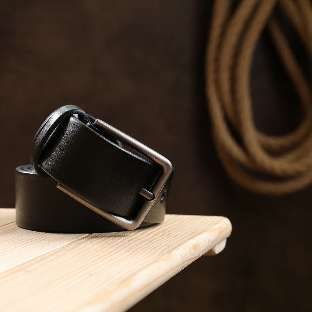 Ремінь Vintage Чоловічий шкіряний Чорний (20700) - зображення 8