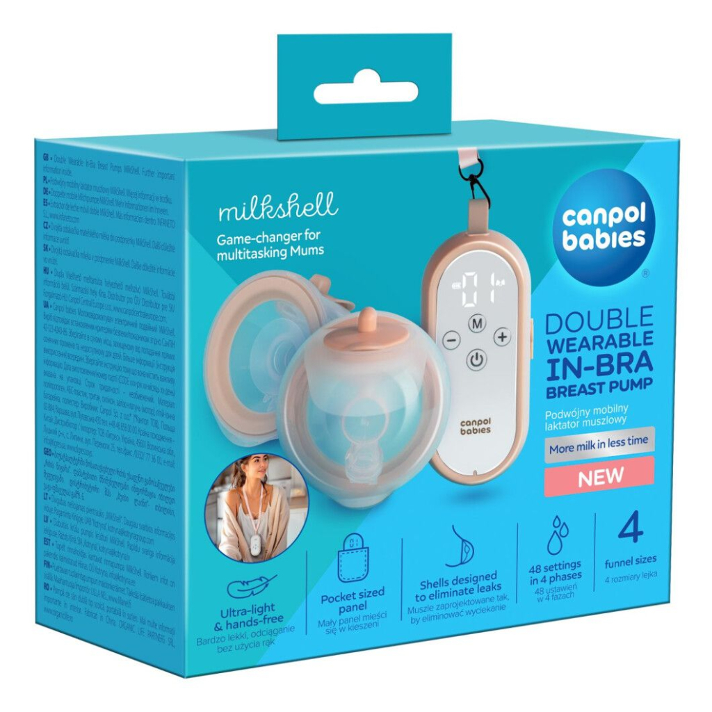 Молоковідсмоктувач Canpol babies подвійний мобільний MilkShell (20/106) - изображение 5