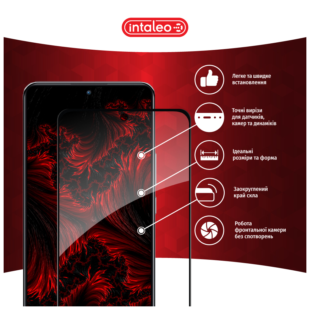 Скло захисне Intaleo Full Glue Xiaomi 12T/12T Pro Black (1283126546433) - зображення 3