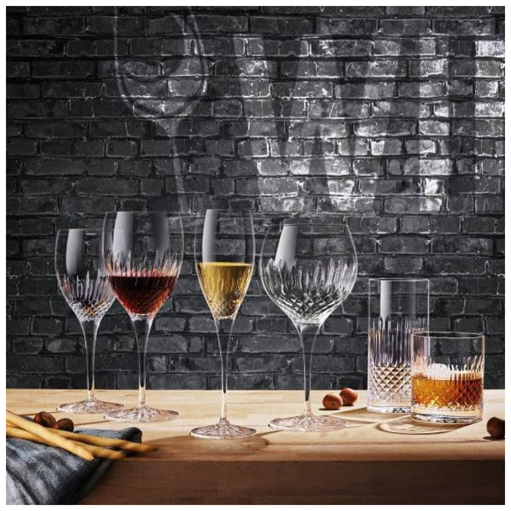 Набір келихів Luigi Bormioli Diamante для червоного вина 520 мл 4шт/уп (12757/01) - изображение 3