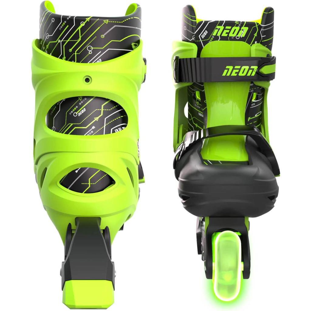 Роликові ковзани Neon Inline Green розмір 34-37 (NT08G4) - изображение 3