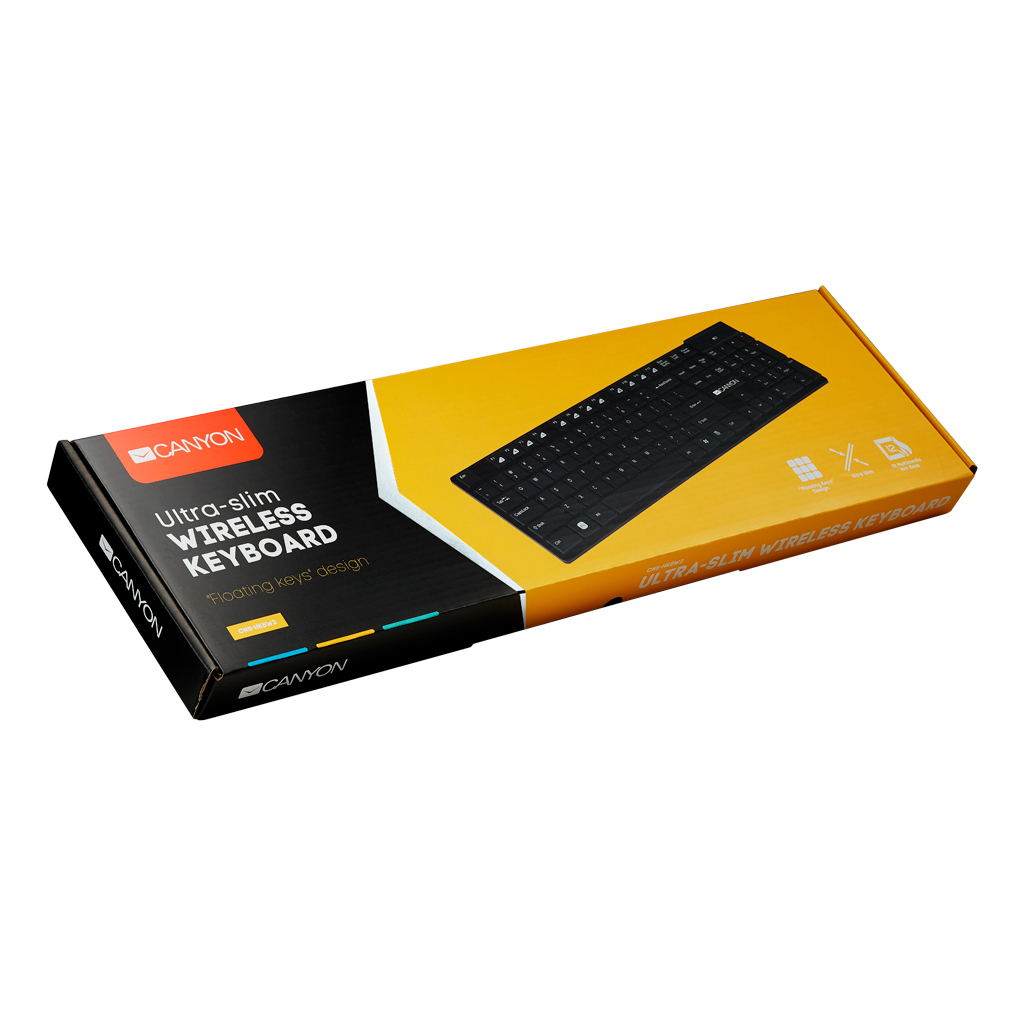 Клавіатура Canyon W2 Wireless Black (CNS-HKBW2-RU) - зображення 2