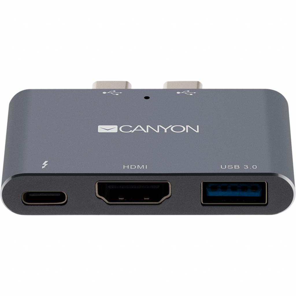 Порт-реплікатор Canyon Docking Station with 3 ports, Thunderbolt 3, Input 100-240V (CNS-TDS01DG) - зображення 2