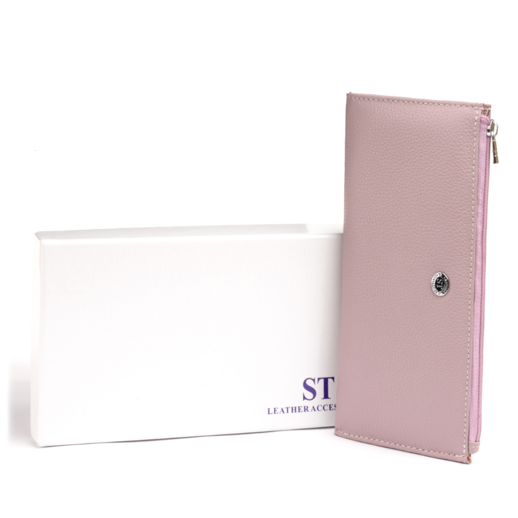 Гаманець ST Leather Зі шкіри жіночий Ліловий (19327) - зображення 8