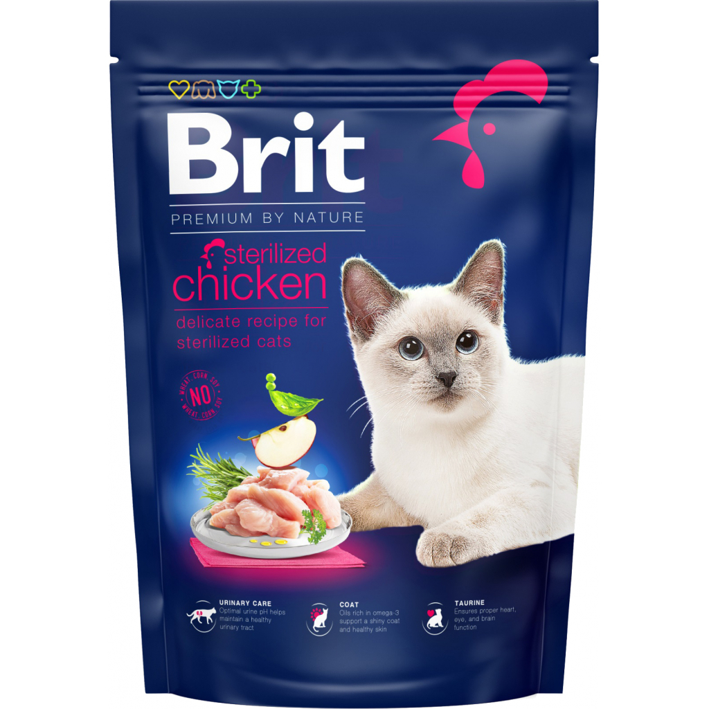 Сухий корм для кішок Brit Premium by Nature Cat Sterilised 800 г (8595602553075) - зображення 1