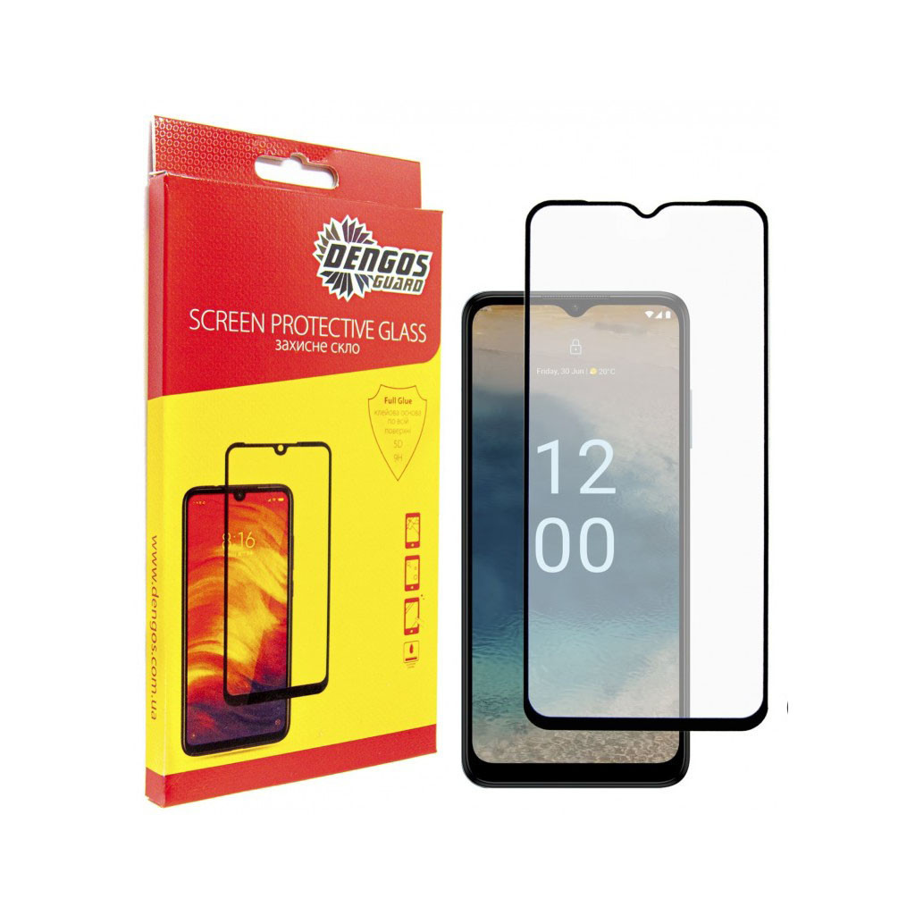 Скло захисне Dengos Full Glue Nokia G22 (black) (TGFG-307) - зображення 1