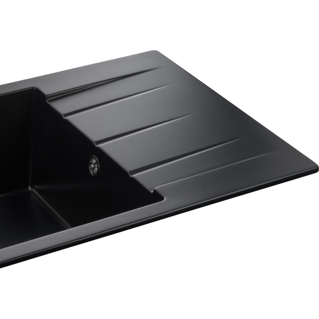 Мийка кухонна GRANADO NAVIA black shine з сифоном (775*495mm.) (gr3801) - зображення 4