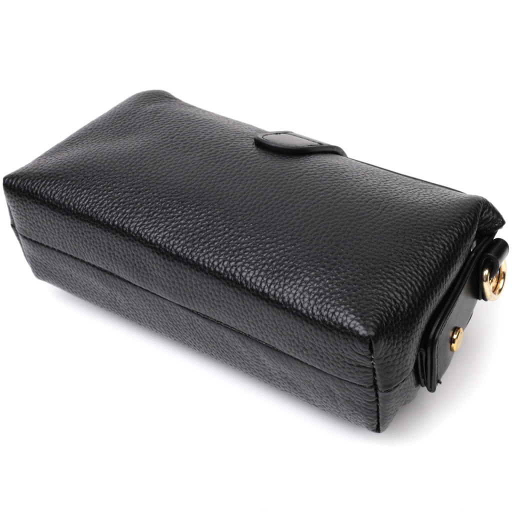Сумка Vintage Клатч з натуральної шкіри Чорна (22427) - зображення 5