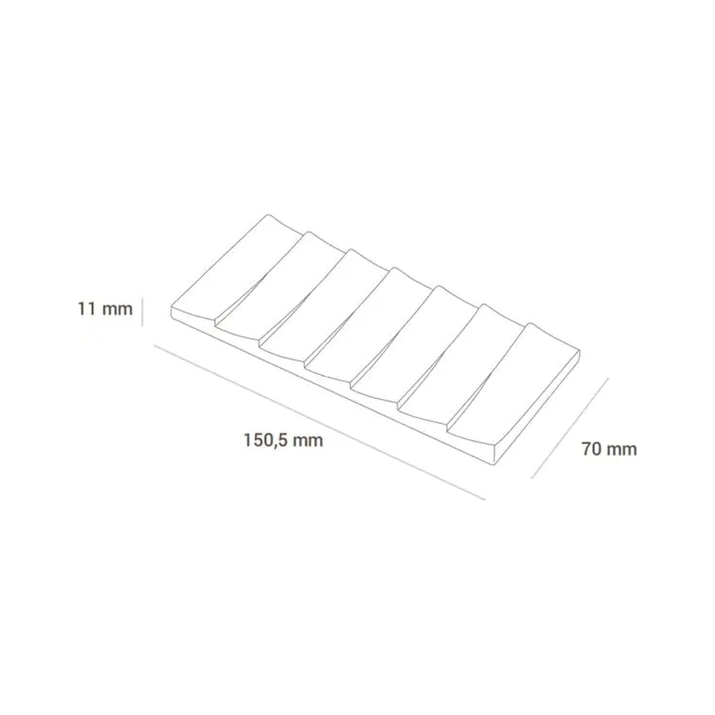 Форма для шоколаду Silikomart Onda T 150x70 h11 мм 3 шт (CH002) - зображення 3