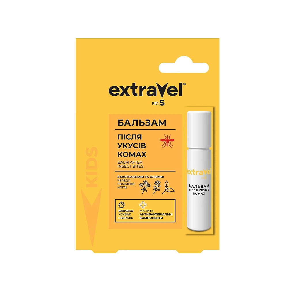 Засіб після укусів комах Extravel Kids Бальзам роликовий 7 мл (4820184442337) - зображення 1