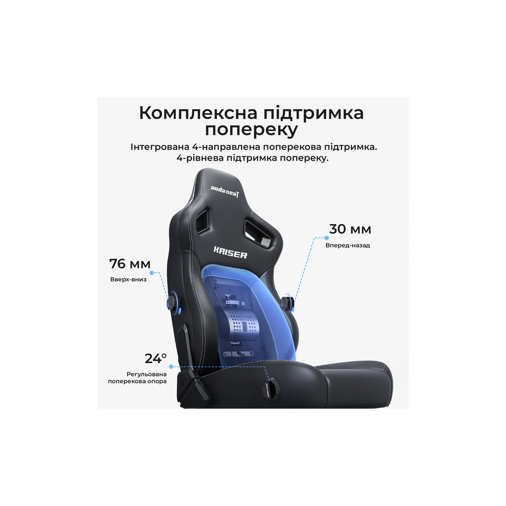 Крісло ігрове Anda Seat Kaiser 4 V2 Fabric Size XL Ash Grey (AD12YDDC-XLL-20-G-CF-03) - зображення 11