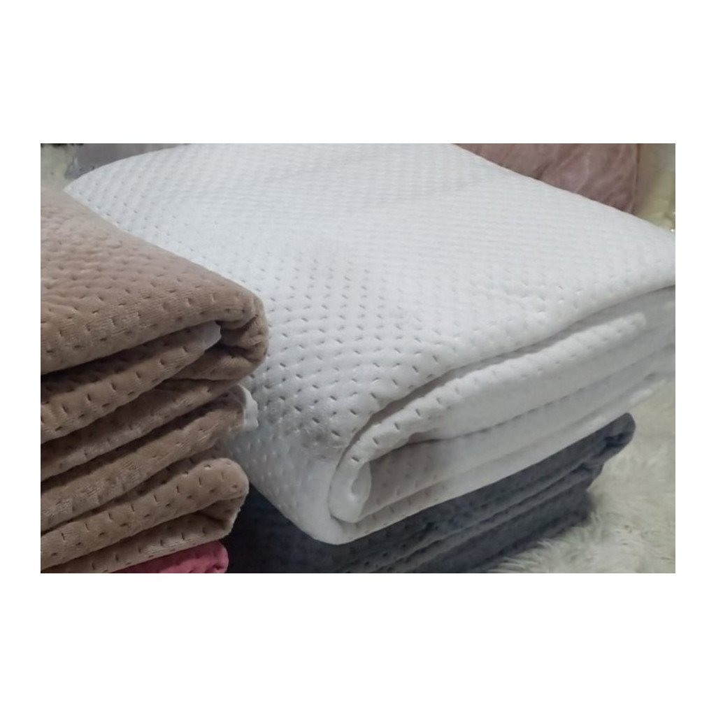 Покривало ШЕМ Версаль білий велюр гіпоалергенне євро 220х240 (ПВерсальВелюр_біле) - изображение 1