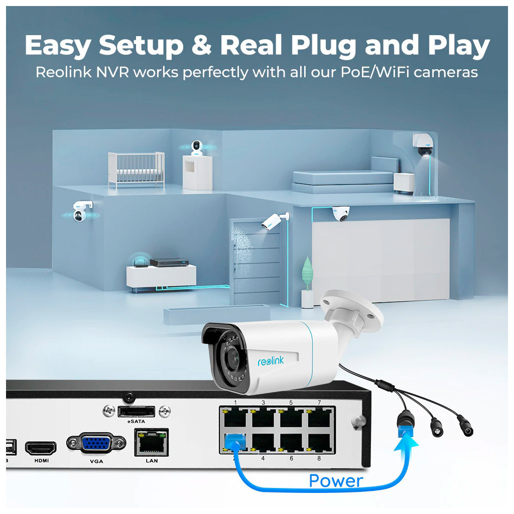Реєстратор для відеоспостереження Reolink NVS8 без HDD (RLN8-410 без HDD) - изображение 10