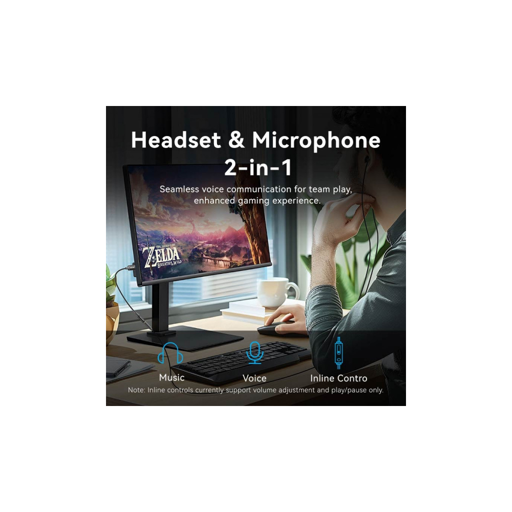 Звукова плата VENTION USB AM to 3.5mm F 0.25m (4pin) 96kHz/24bit DSP noise reduction (CVEBC) - зображення 7