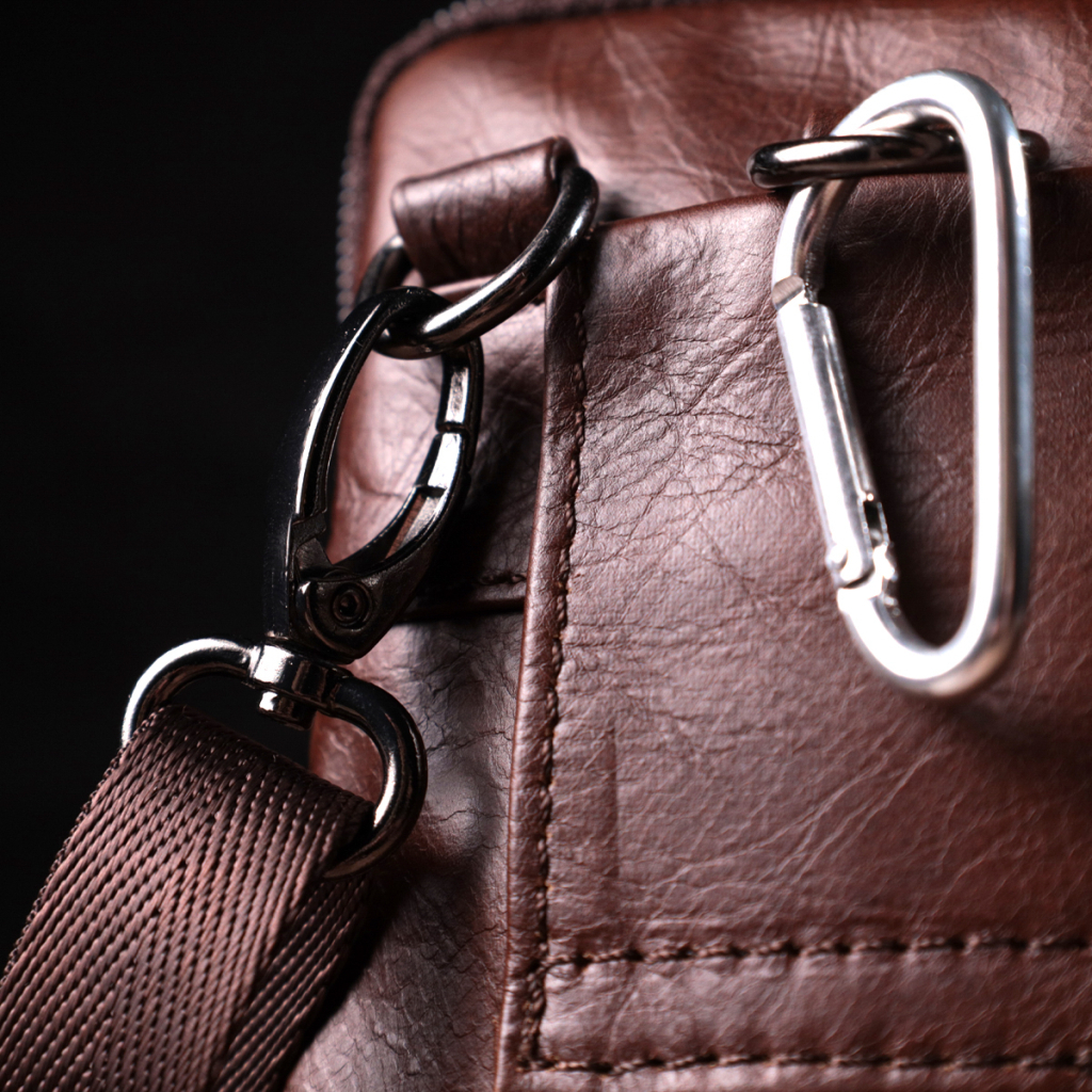 Сумка Vintage На пояс з натуральної шкіри Коричнева (22564) - зображення 8
