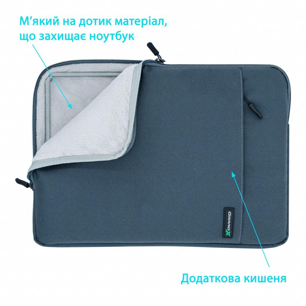 Чохол до ноутбука Grand-X 15.6'' Dark Grey (SL-15D) - зображення 5