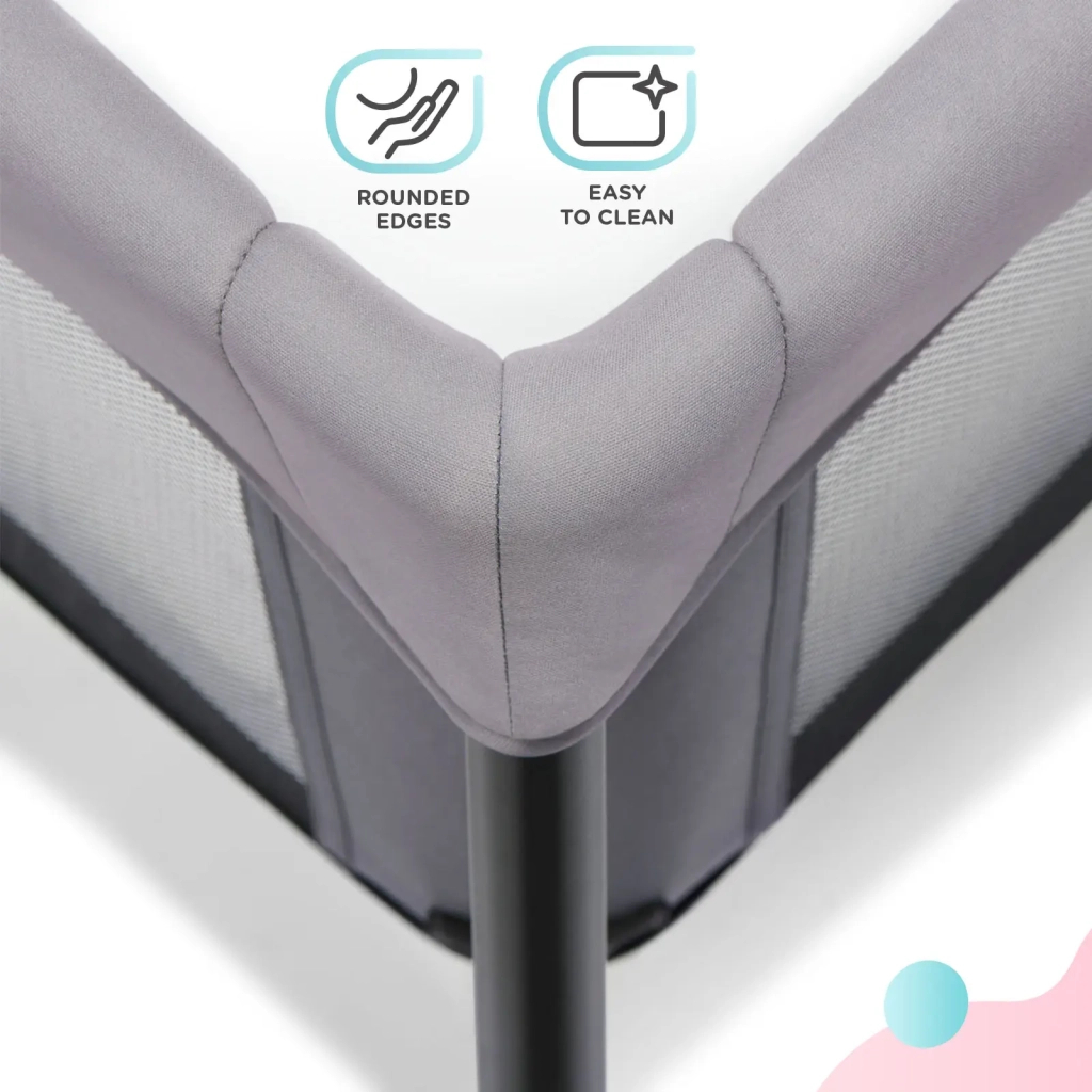 Ліжечко Kinderkraft манеж 2 в 1 Movi Grey (5902533918447) - зображення 8