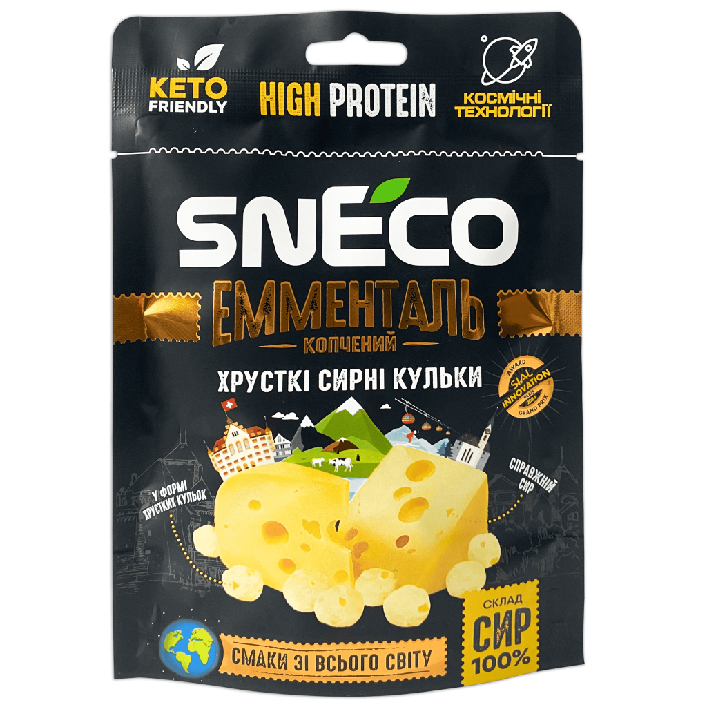 Сир сушений snEco Емменталь 28 г (4823095816983) - зображення 1