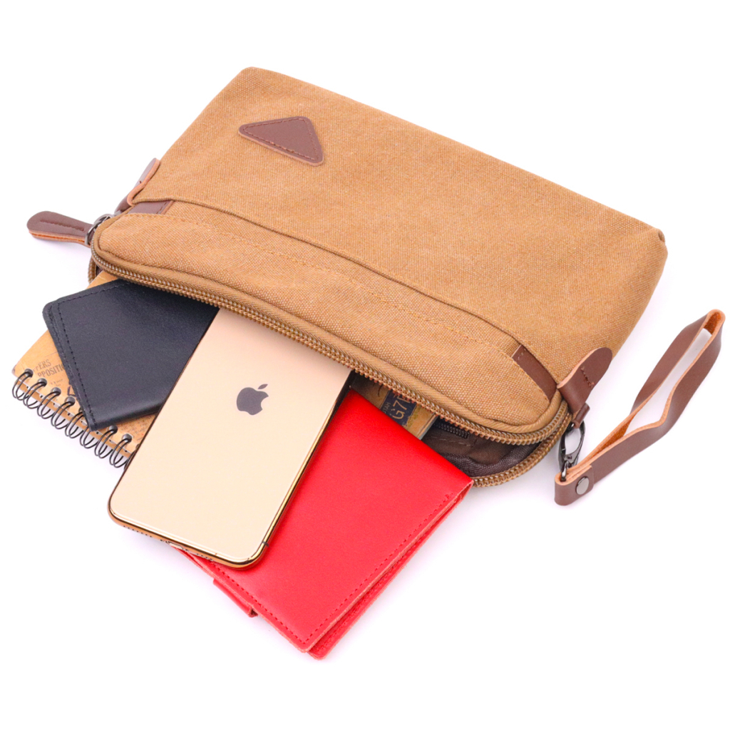 Сумка Vintage Чоловіча з текстилю Коричнева (21260) - зображення 8