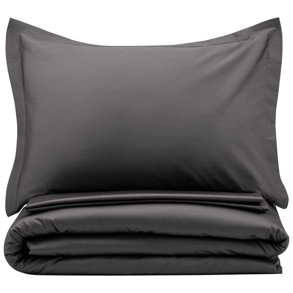 Підковдра Ardesto Mix&Match Premium 100% бавовна, сатин сірий 200х220 см (ART2022DVY) - зображення 4