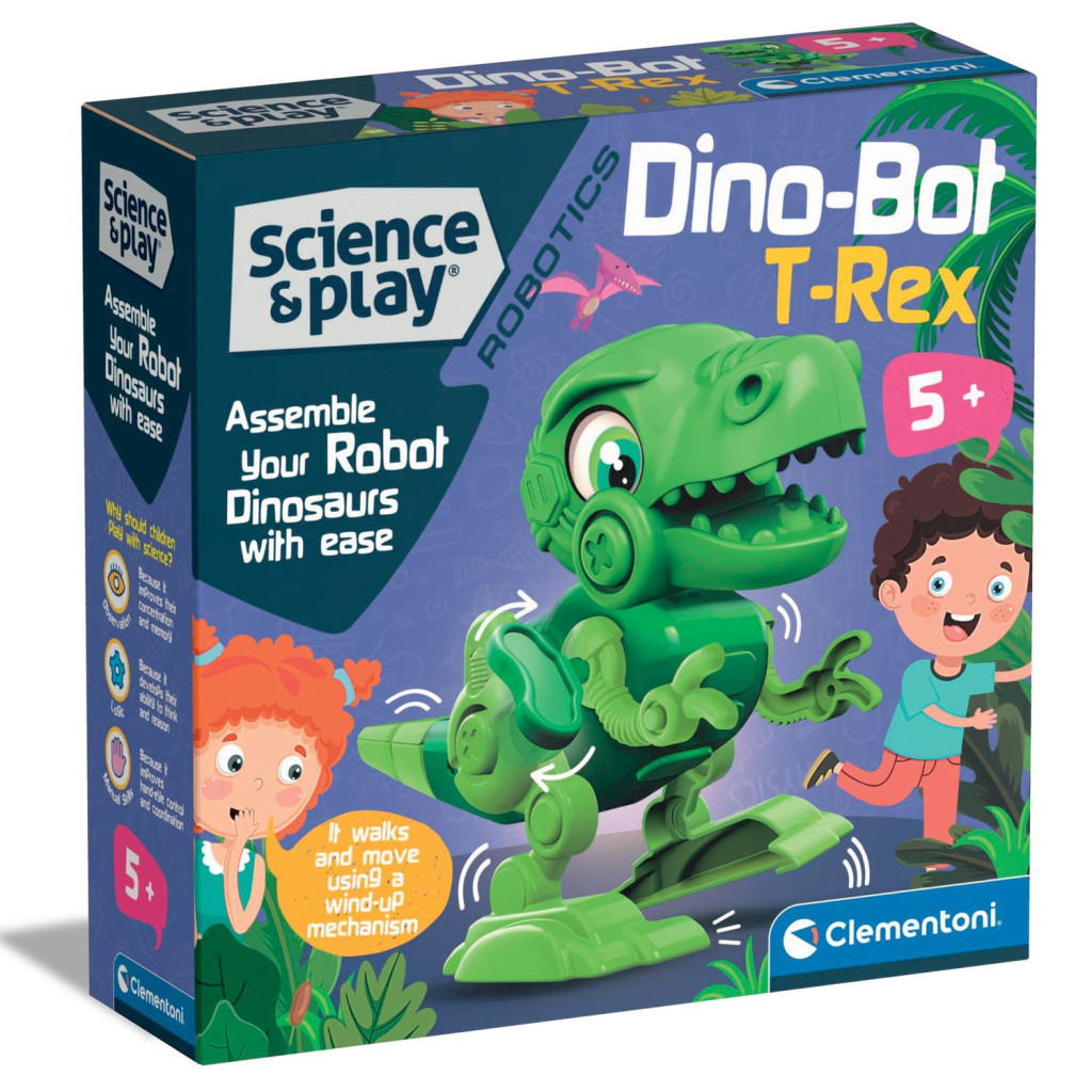 Конструктор Clementoni Dino Bot T-Rex, серія "Science & Play" (75073.00) - зображення 5