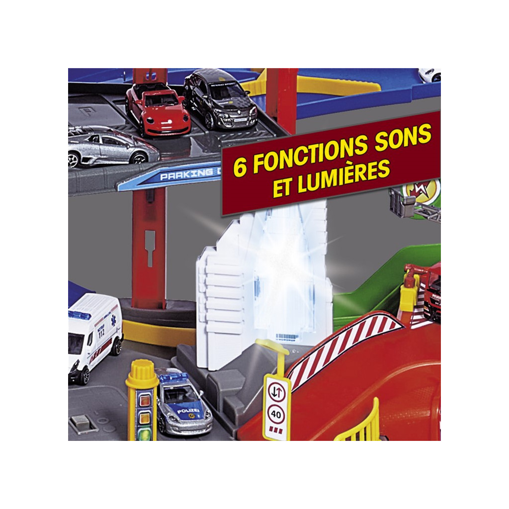 Ігровий набір Majorette Гараж. Супермісто 7 рівнів 6 металевих машинок (2059989) - зображення 8