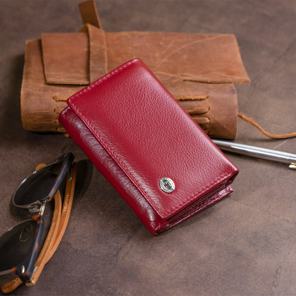 Портмоне ST Leather Зі шкіри Бордове (19333) - зображення 11