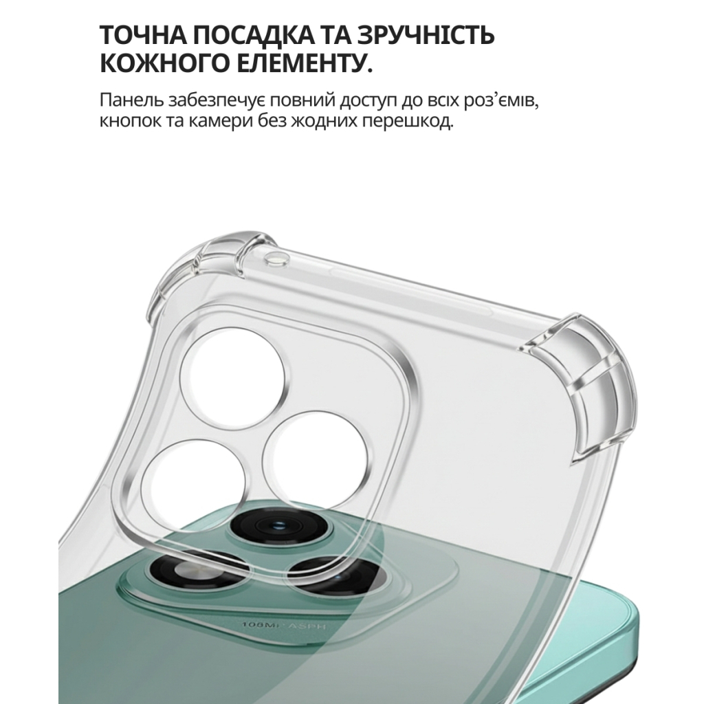Чохол до мобільного телефона BeCover Anti-Shock Honor 400 Lite Clear (714711) - зображення 3