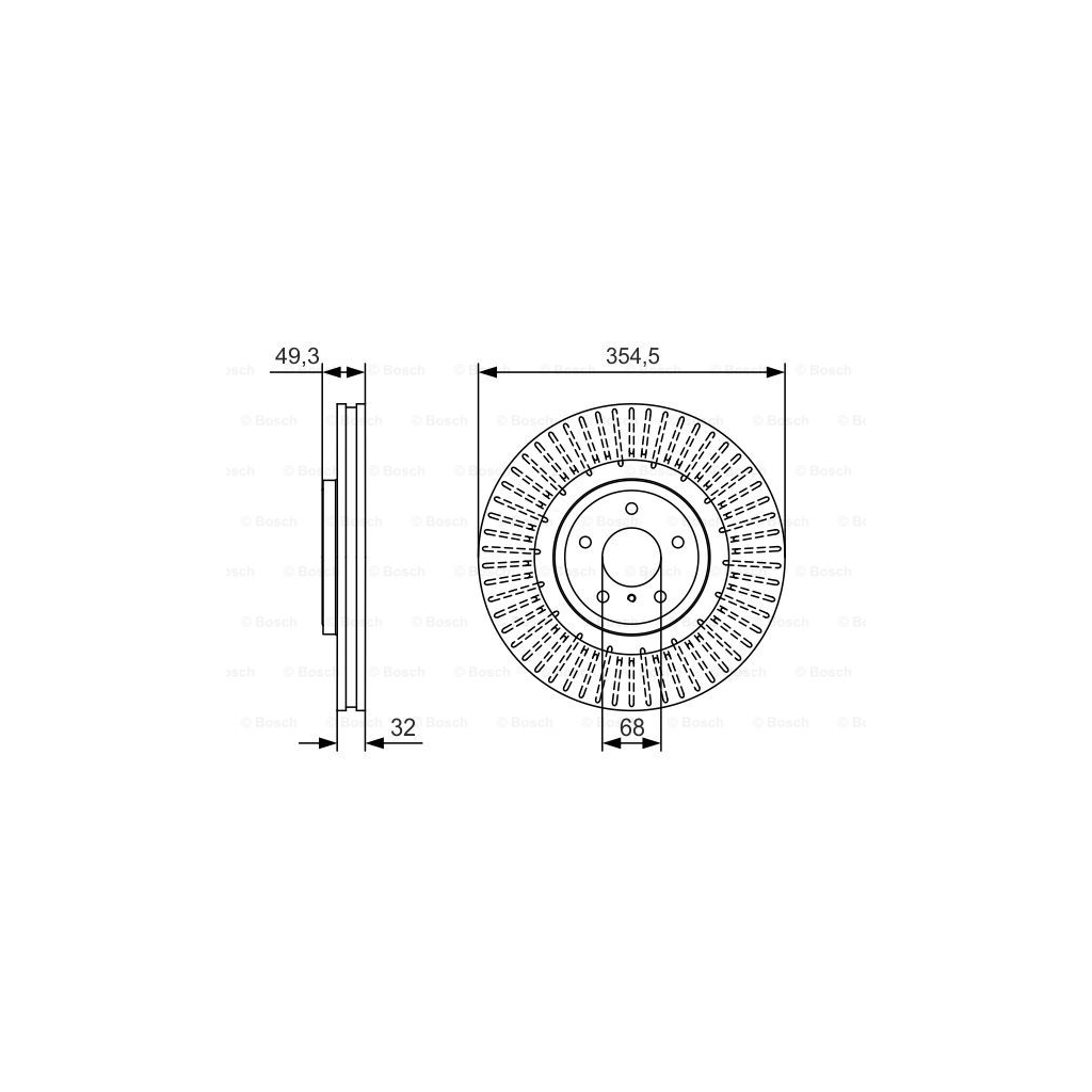 Гальмівний диск Bosch 0 986 479 T02 - зображення 5