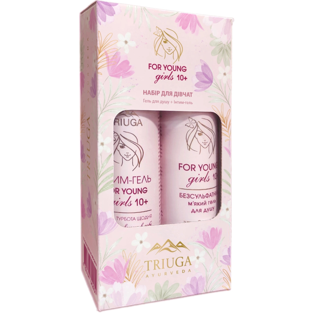 Набір косметики Triuga Ayurveda For Young Girls Гель для душу 250 мл + Інтим гель 300 мл (4820164642054) - picture 2
