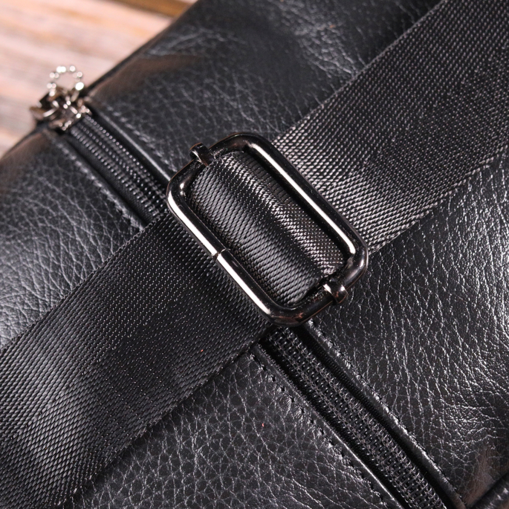 Сумка Vintage Через плече з натуральної шкіри Чорна (21397) - зображення 10