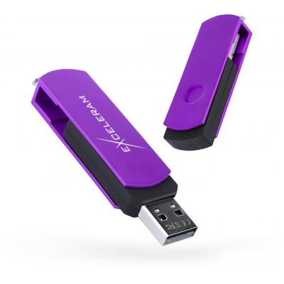 USB флеш накопичувач eXceleram 8GB P2 Series Grape/Black USB 2.0 (EXP2U2GPB08) - зображення 1
